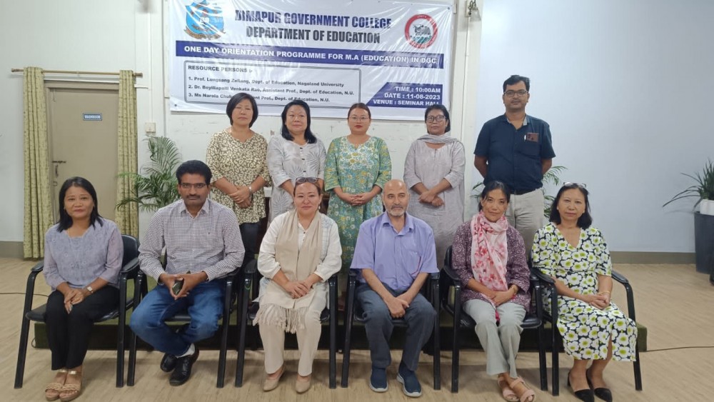 Orientation programme for introduction of MA (Education) in Dimapur Government College held on August 11.  